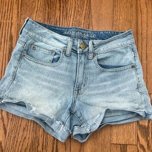American Eagle Outfitters Women's Light Blue Denim Shorts